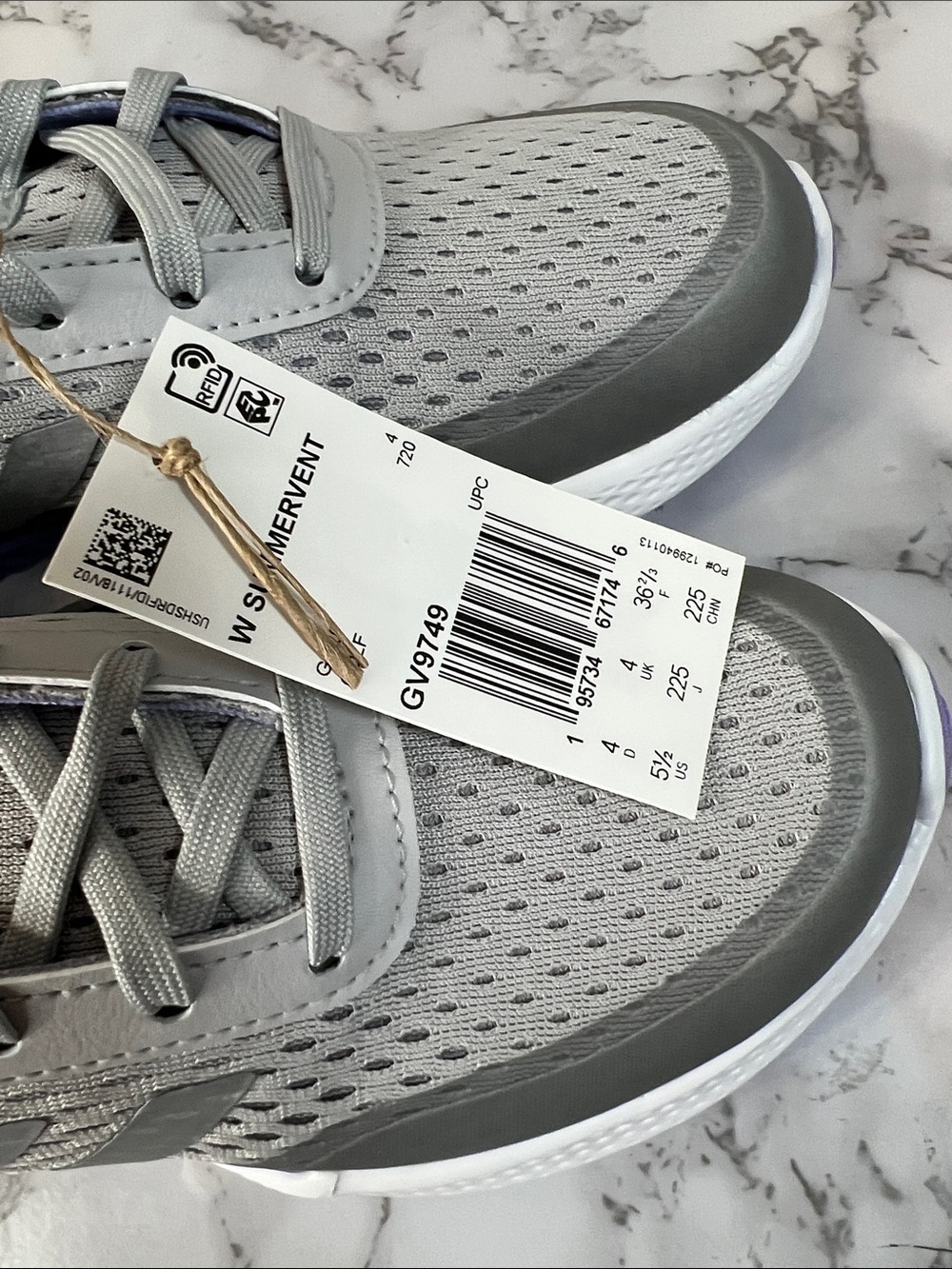Adidas Summervent Grey Silver Purple Womens Spikeless Golf Shoes Size 5.5 - Picture 8 of 14